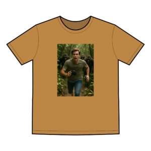 Men's Adventure Graphic Tee - Faded Gorilla Print, Fun Casual Wear, Nature Lover Gift, Graphic T-Shirt for Explorers